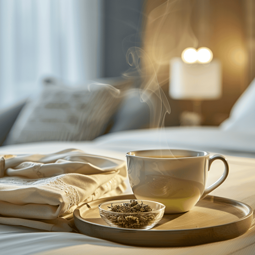 Cup of Mullein Tea in the Bedroom