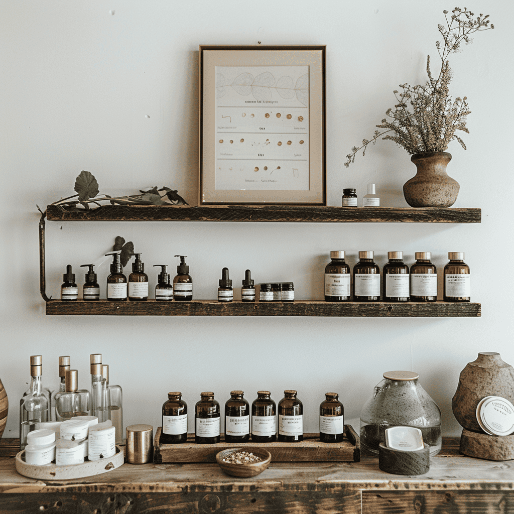Apothecary with Mullein Tinctures